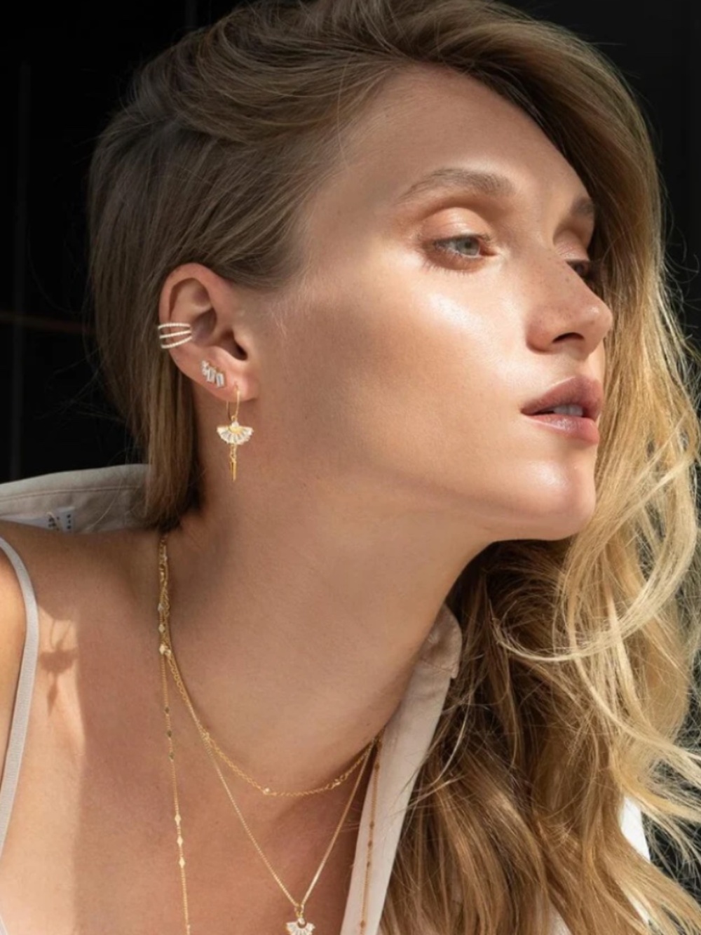 Fan Drop Earrings